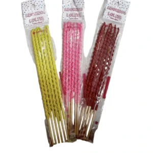 Velas espiraladas con brillo