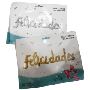 Felicidades letras de globo
