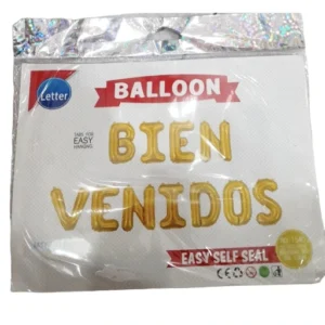 Bienvenidos letras de globo