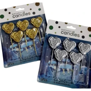 Vela corazón x5