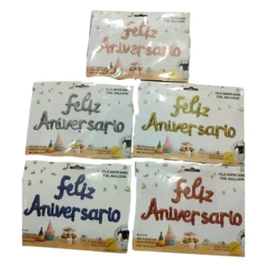 Feliz aniversario letras de globo