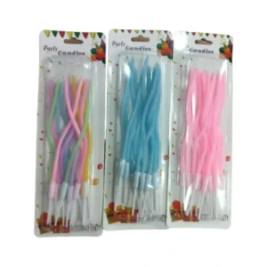 Vela curva color pastel