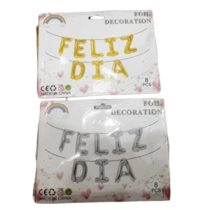 Feliz dia letras de globo