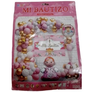 Kit grande bautismo rosa