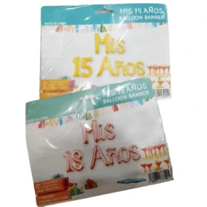 Mis 15 años y mis 18 años letras de globo