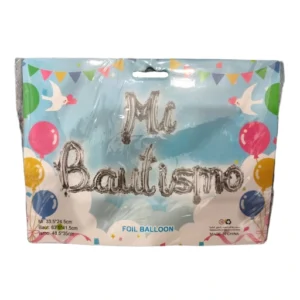 Mi bautismo letras de globo